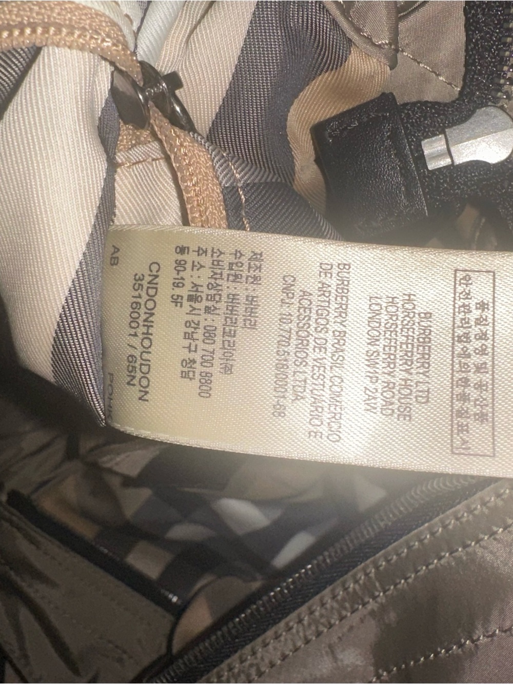Burberry Spacious Taupe Tote with Black Handles - Picture 10 of 10